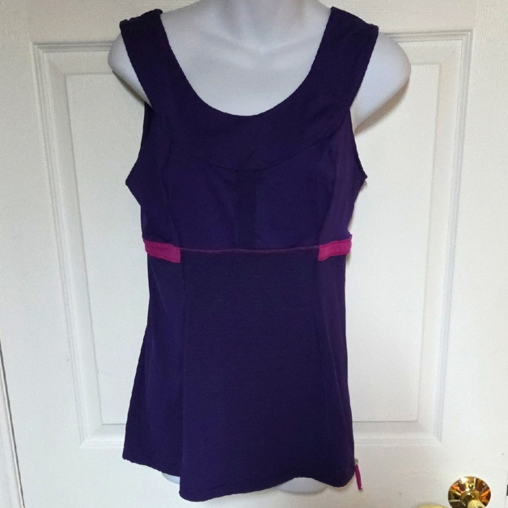 Lululemon Purple and Pink Women's Mesh Top Sz 8